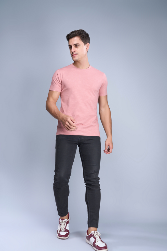 Shop Men's (Obssession) Solid Ash Rose T-shirt-front Maxzone Clothing 