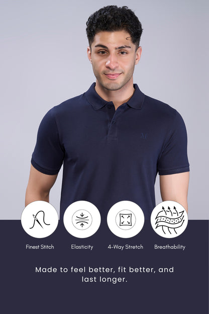 Teal Navy - Zyric Polo
