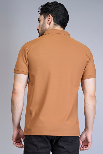 Caramel Smart Tech Pocket + Polo T-shirts Maxzone Clothing   