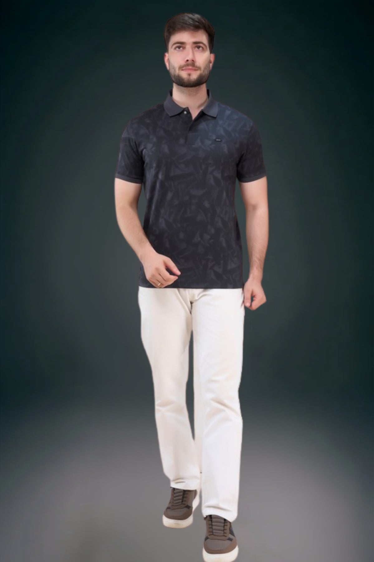 Raven Black - Aurelis Aop Polo T-shirt