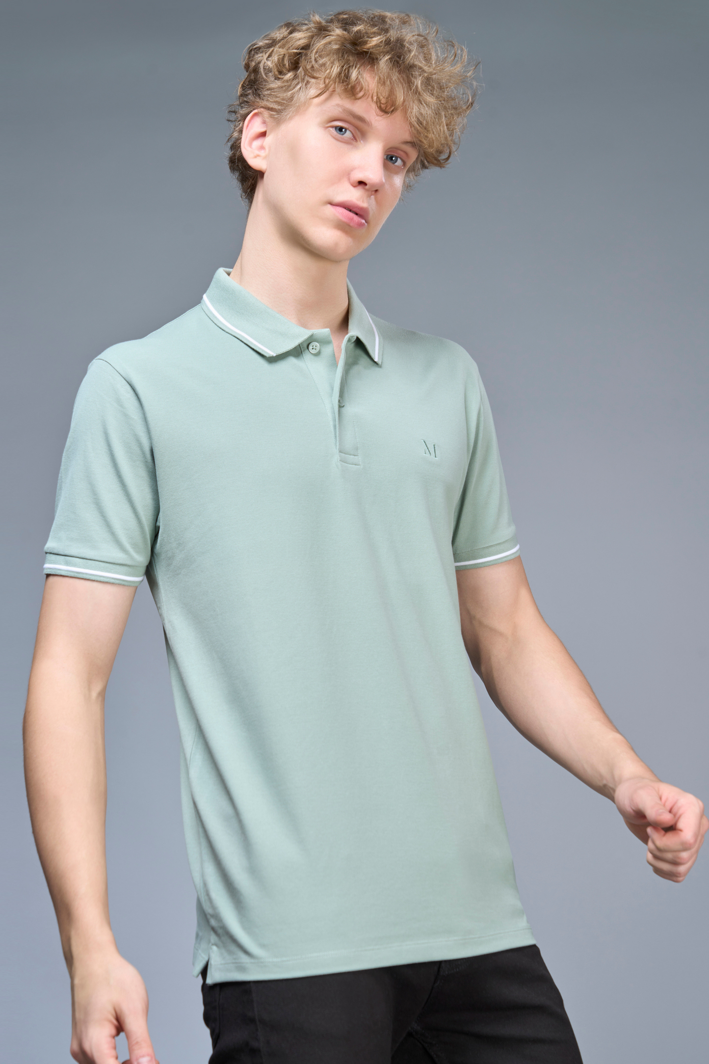 Identity Polo 2.0 - Mint Cream Polo T-SHIRT Maxzone Clothing   