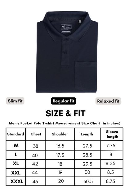 Black Smart Tech Pocket + Polo T-shirts Maxzone Clothing