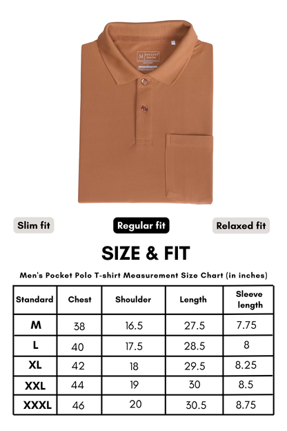 Caramel Smart Tech Pocket + Polo T-shirts Maxzone Clothing