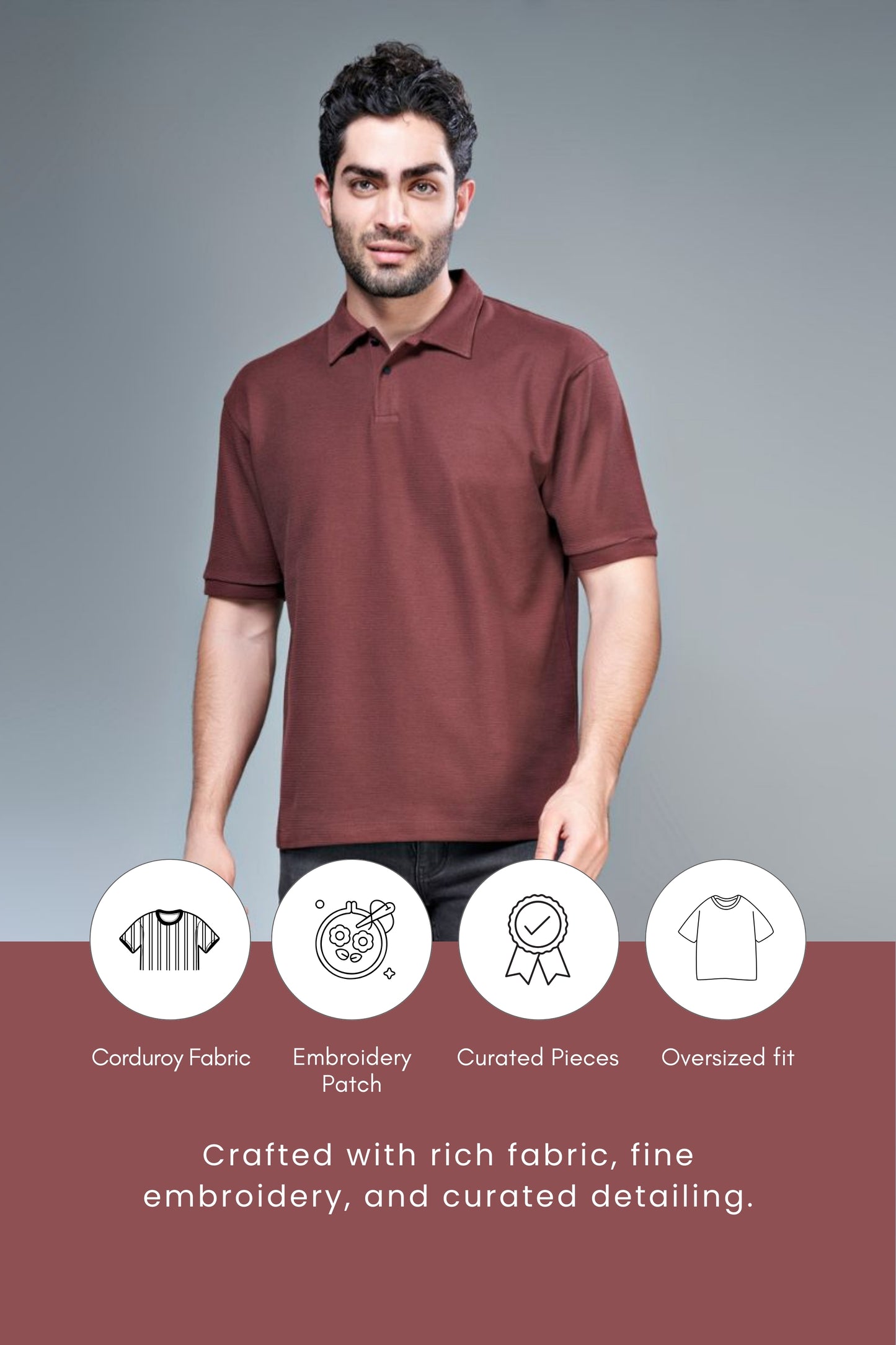Crafted Polo - Hot Brown