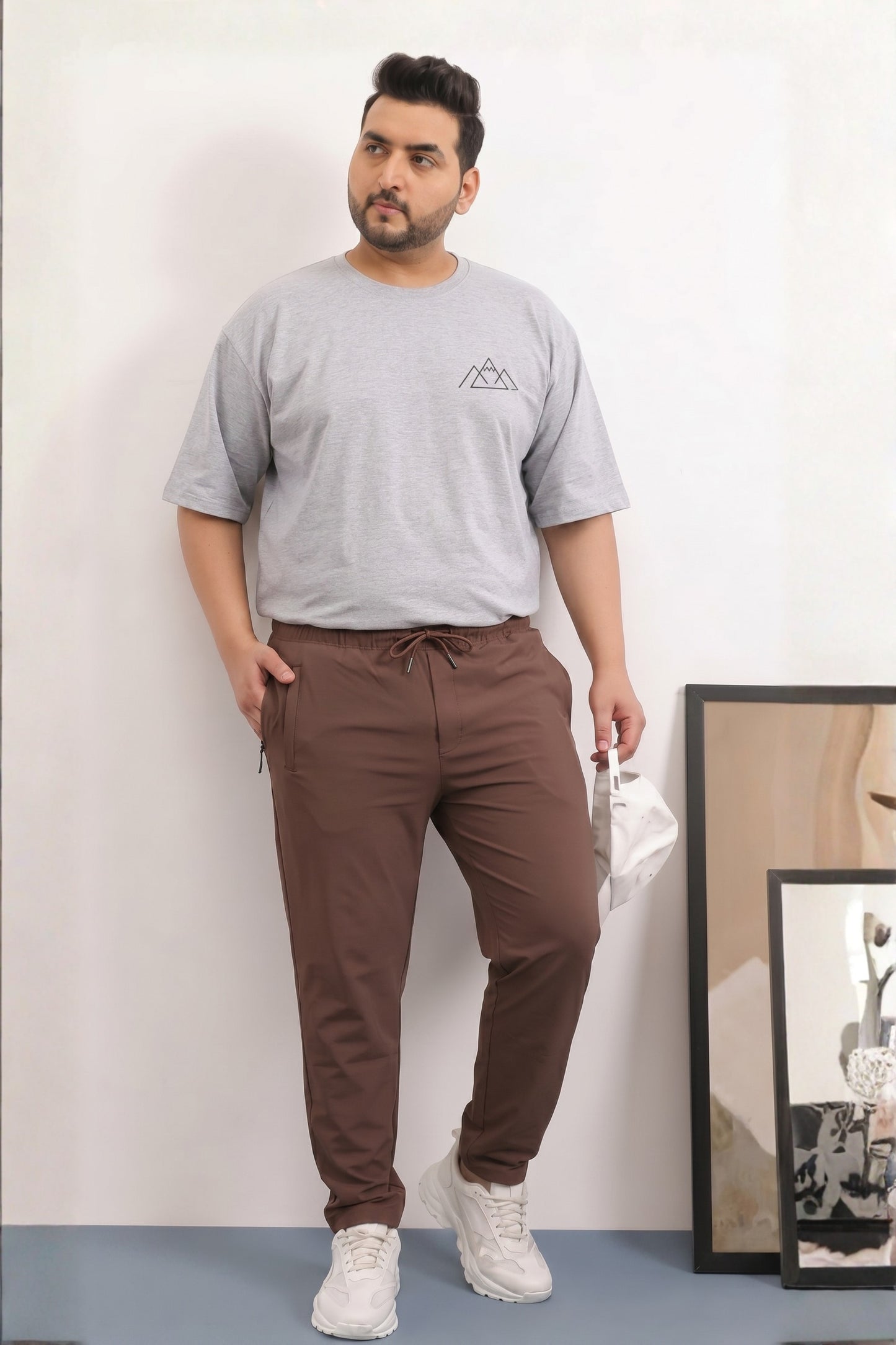 Leather Brown - Motion 365 Track Pant Plus Size