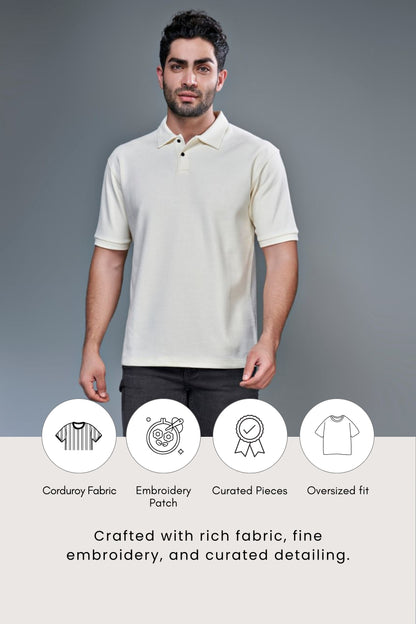 Crafted Polo - Powder White