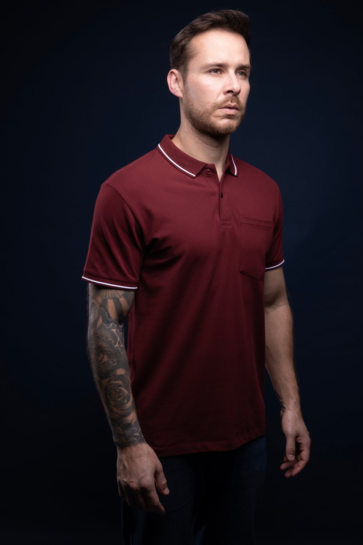 Maroon - Identity Pocket Polo Maxzone Clothing