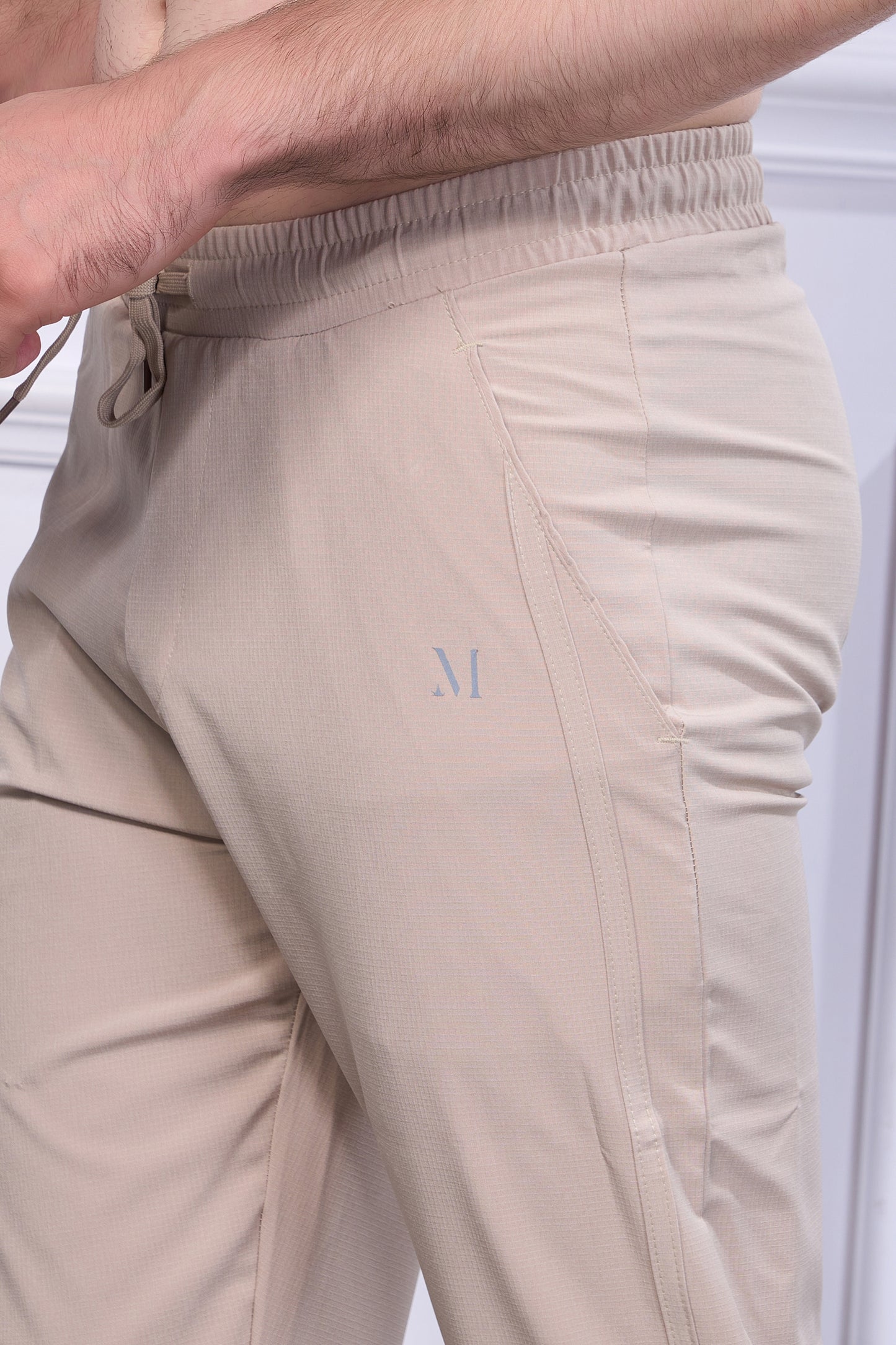 Drawstring Beige 365 Track Pant