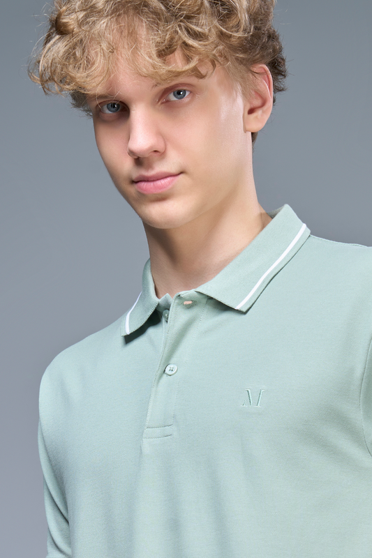 Identity Polo 2.0 - Mint Cream Polo T-SHIRT Maxzone Clothing M  