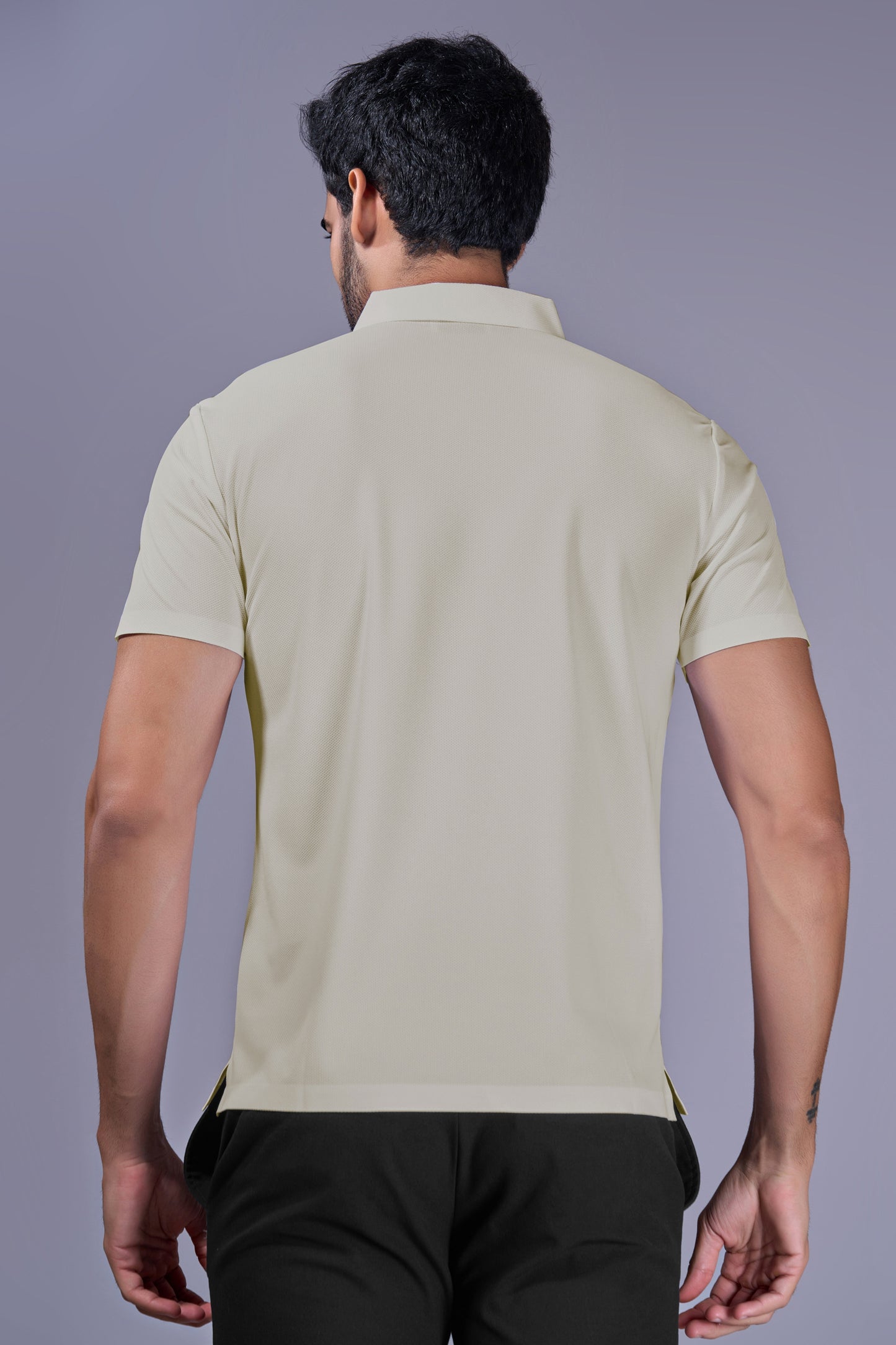 Beige - 2 Button Stitchless Polo