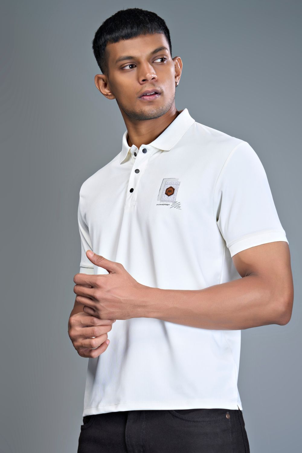 3 Buttons Polo Tshirt - White  Maxzone Clothing   