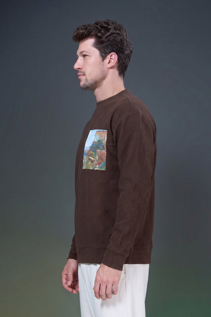 Deep Brown - Abstract Sweatshirt