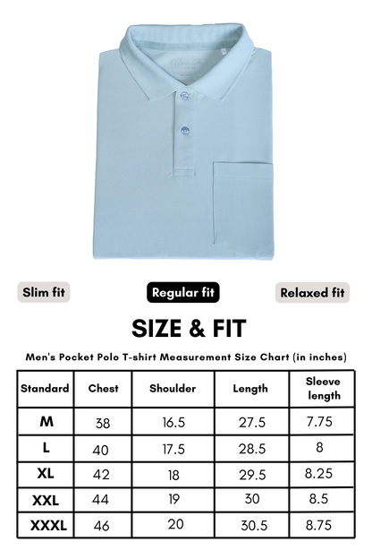 Sky Blue Smart Tech Pocket + Polo T-shirts Maxzone Clothing