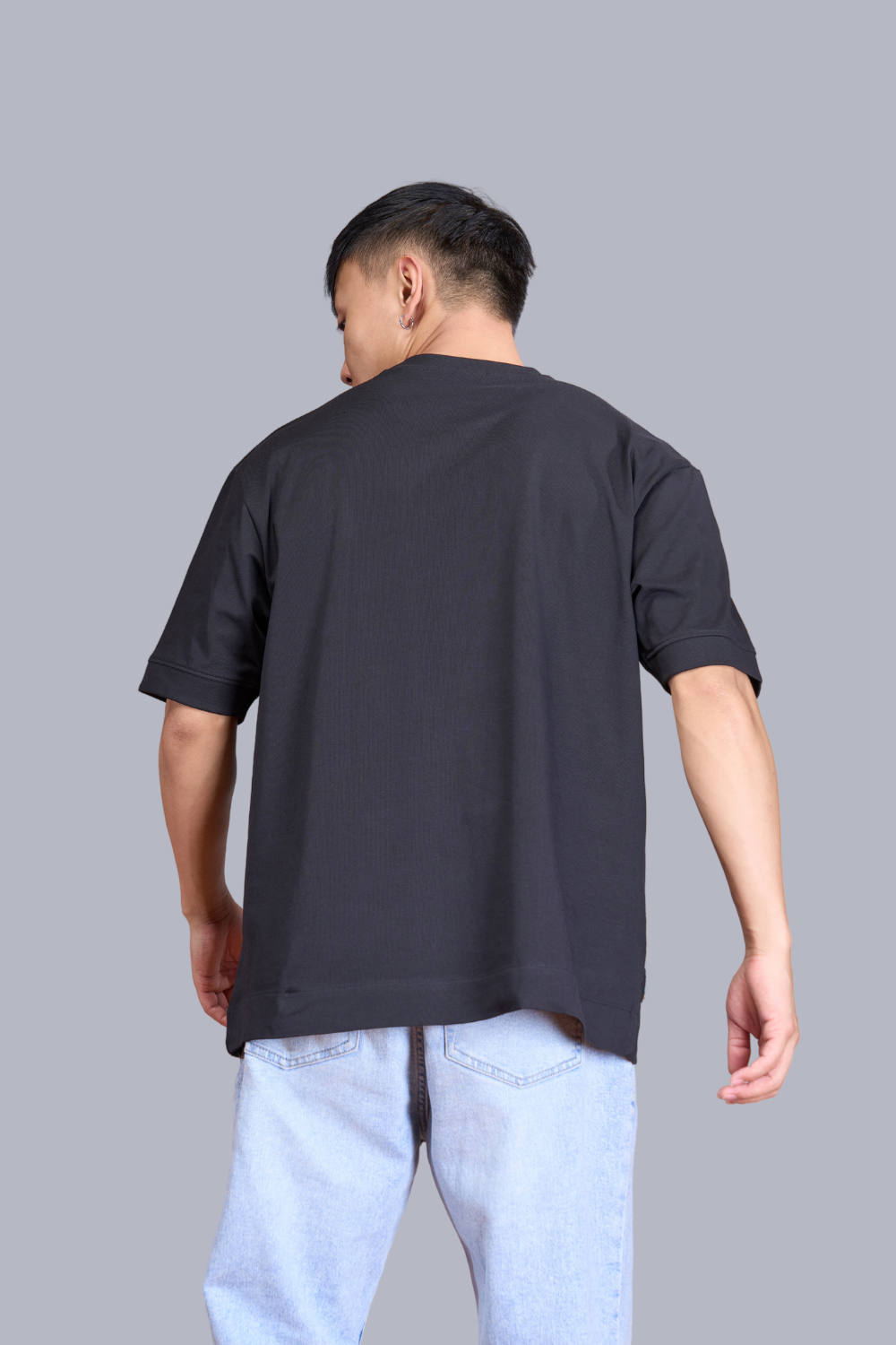 Black - Oversized drop shoulder Oversized Maxzone Clothing   