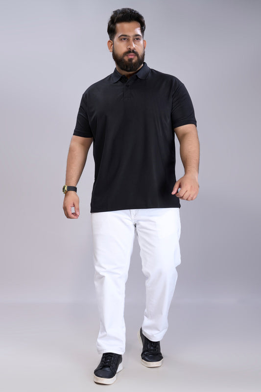 Black - Smart Tech Polo Plus Size