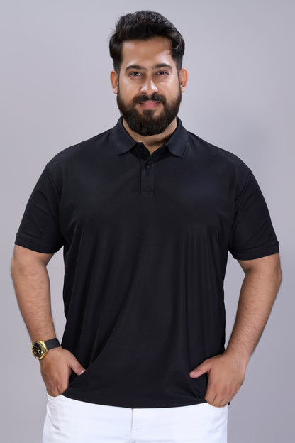 Black - Smart Tech Polo Plus Size