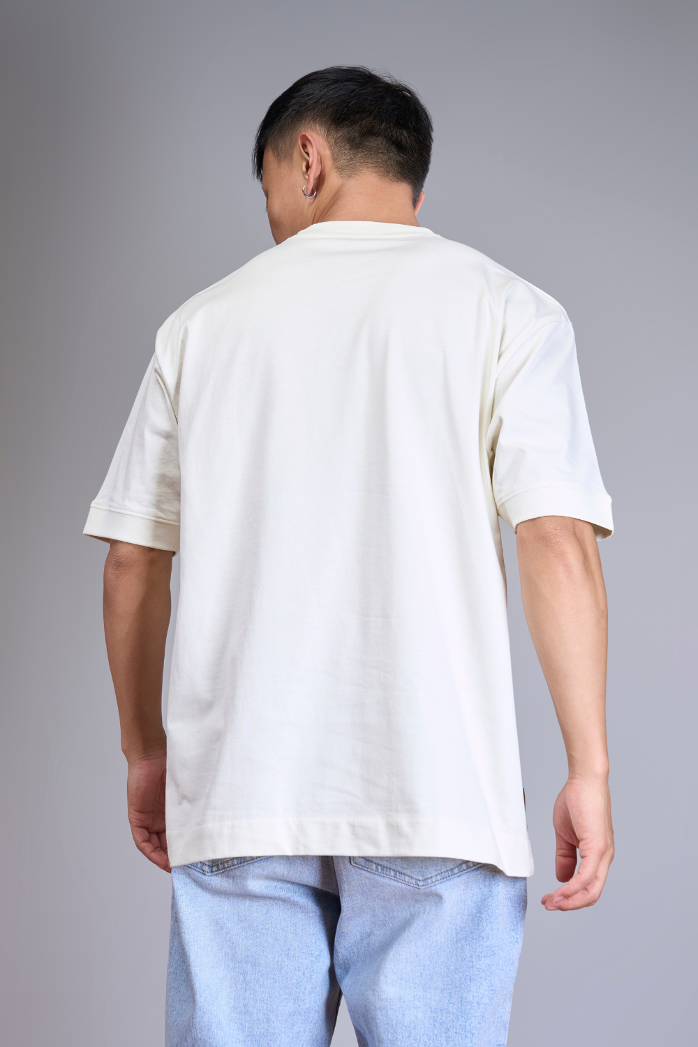 White - Oversized drop shoulder Oversized Maxzone Clothing   