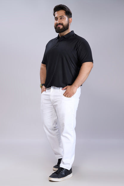 Black - Smart Tech Polo Plus Size