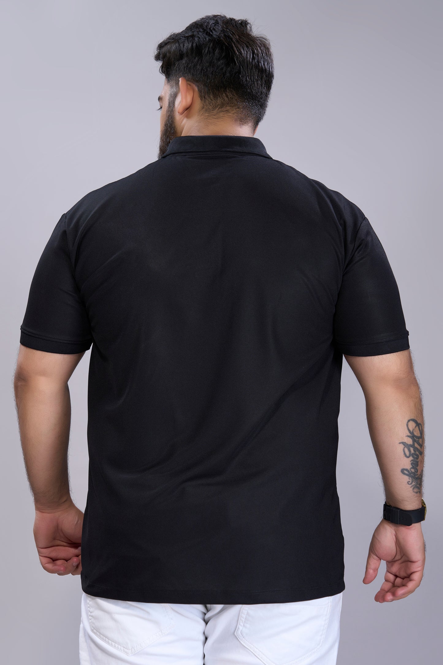 Black - Smart Tech Polo Plus Size