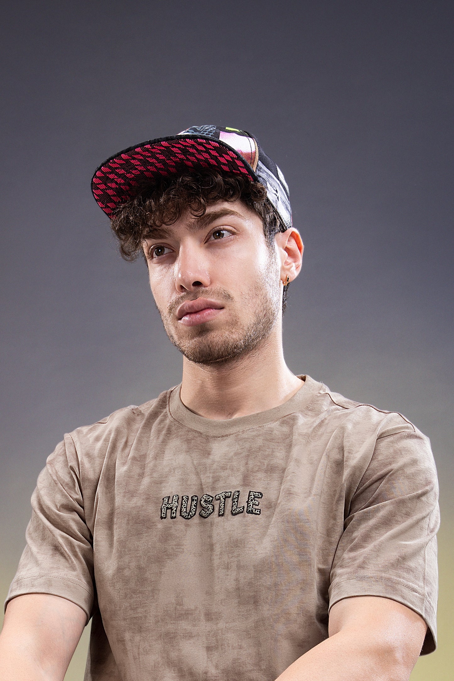 Peach - Hustle Oversize T-shirt