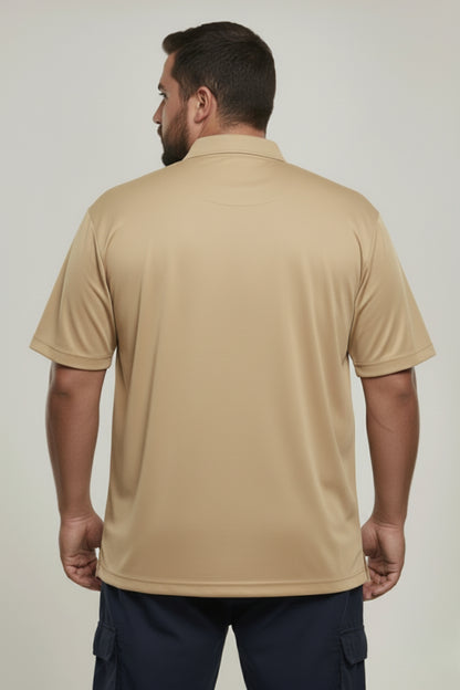 Light Yellow  - Smart Tech Pocket Polo Plus Size