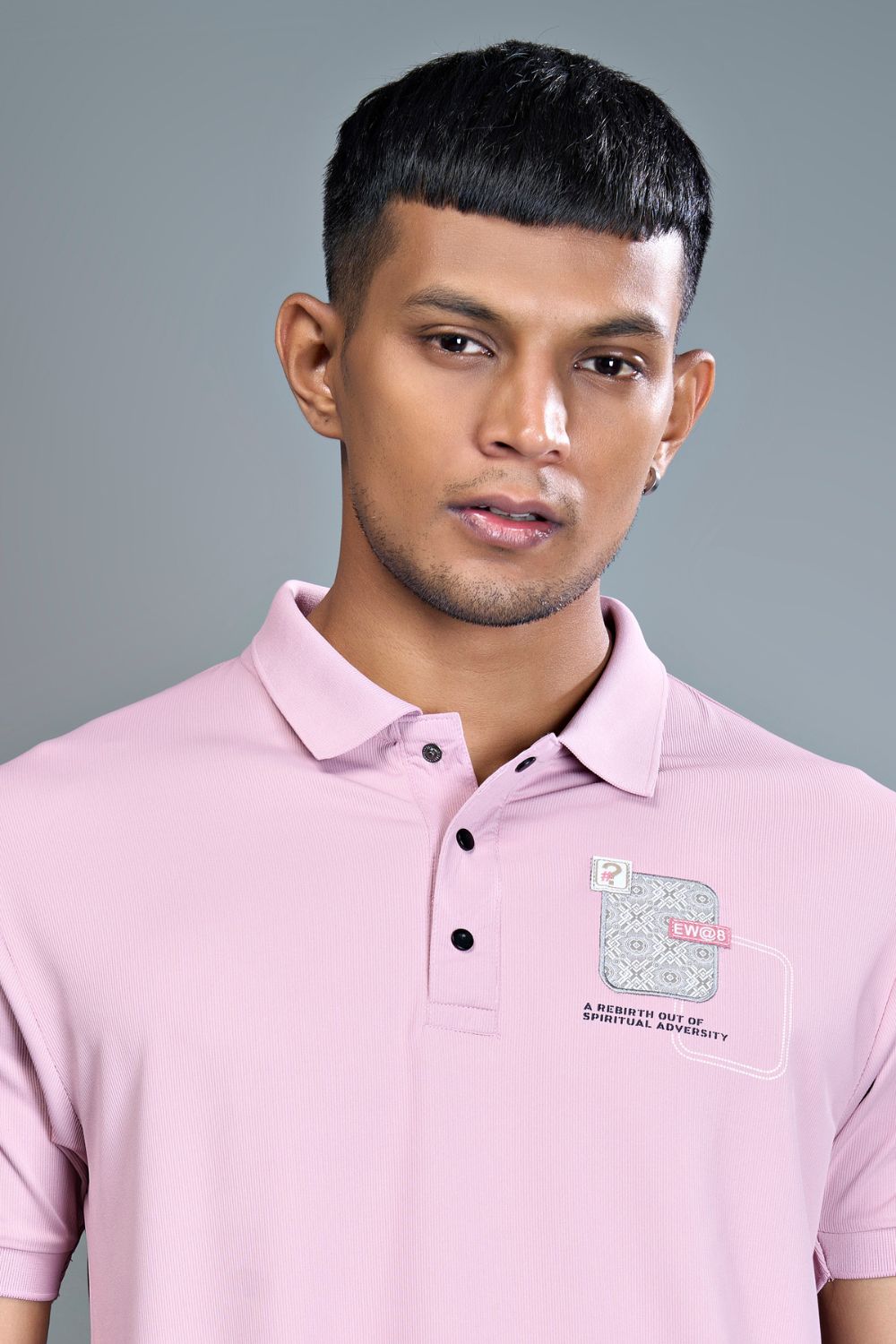 3 Buttons Polo Tshirt - LT. Pink  Maxzone Clothing   