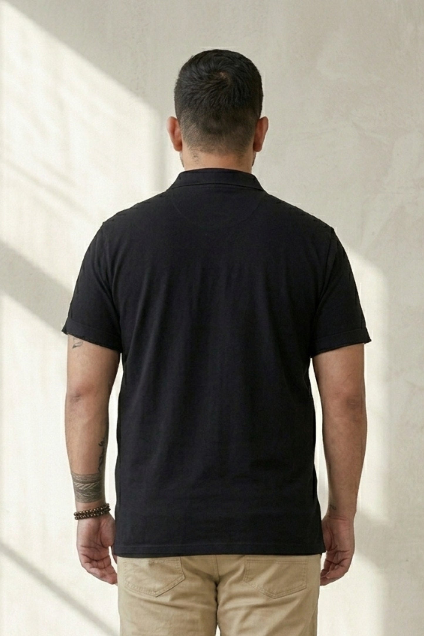 Black - Zyric Pocket Polo Plus Size