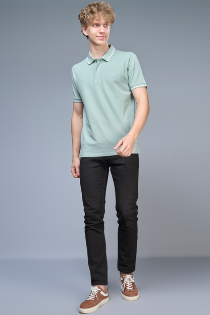 Identity Polo 2.0 - Mint Cream Polo T-SHIRT Maxzone Clothing   