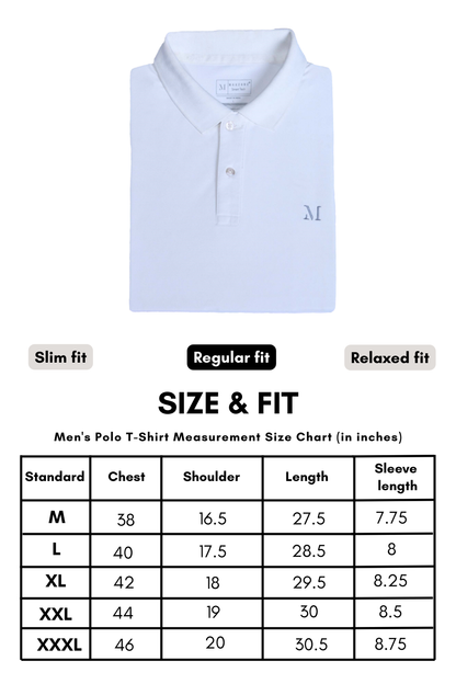 Smart tech polo - White Polo T-SHIRT Maxzone Clothing