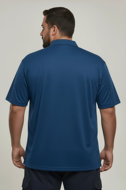Teal Navy - Smart Tech Pocket Polo Plus Size