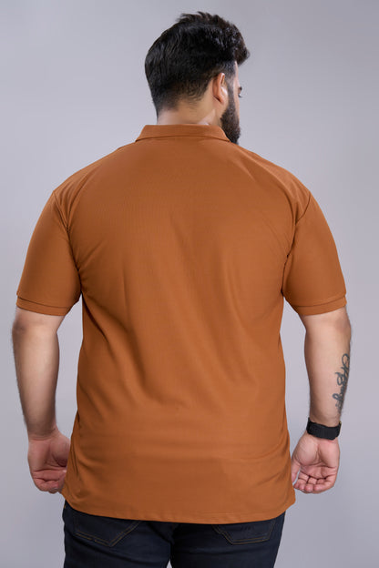 Caramel - Smart Tech Polo Plus Size