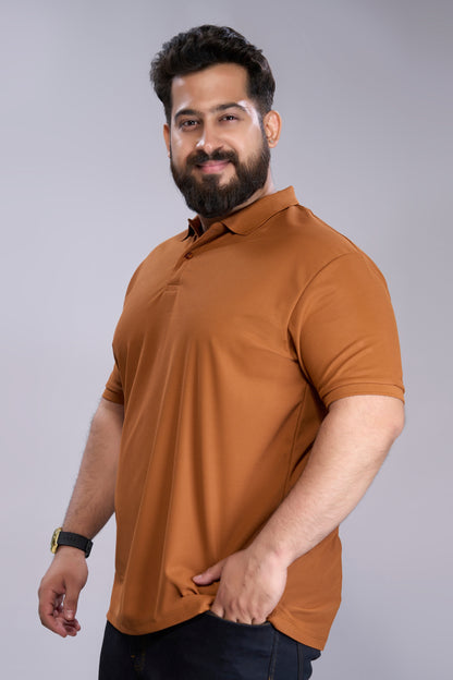 Caramel - Smart Tech Polo Plus Size