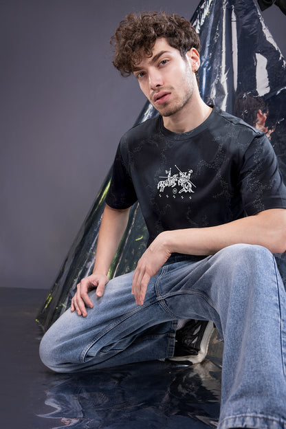 Black - Hustle Oversize T-shirt