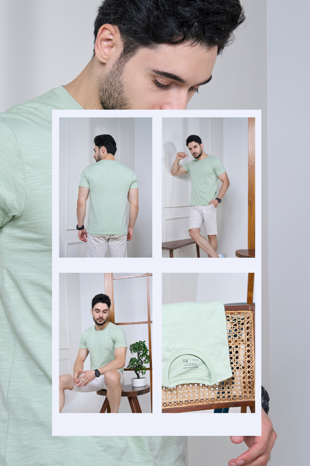 Obsession Solid Mint-Cream T-Shirt T-shirts Maxzone Clothing   