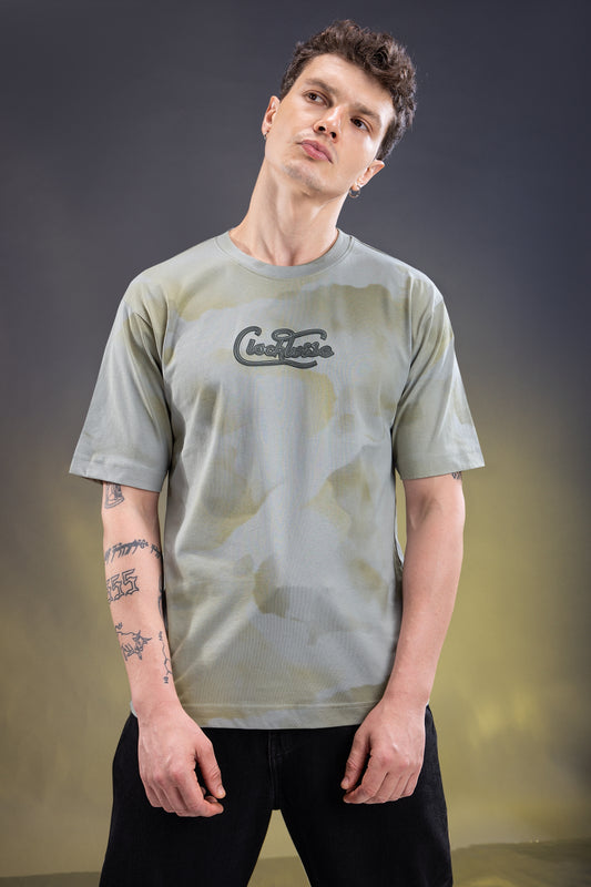 Light Grey - Hustle Oversize T-shirt