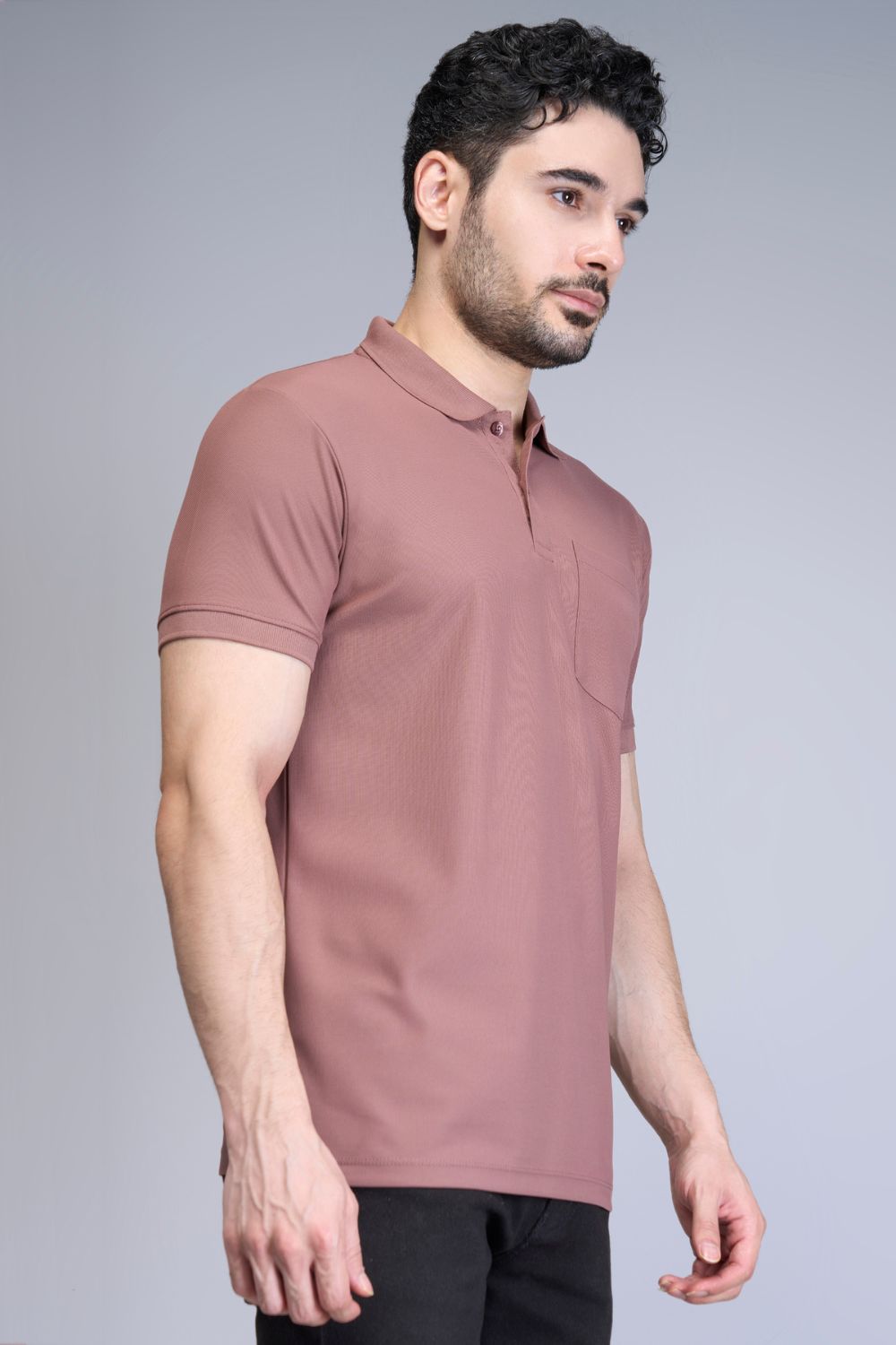 Rich Maroon Smart Tech Pocket + Polo T-shirts Maxzone Clothing   