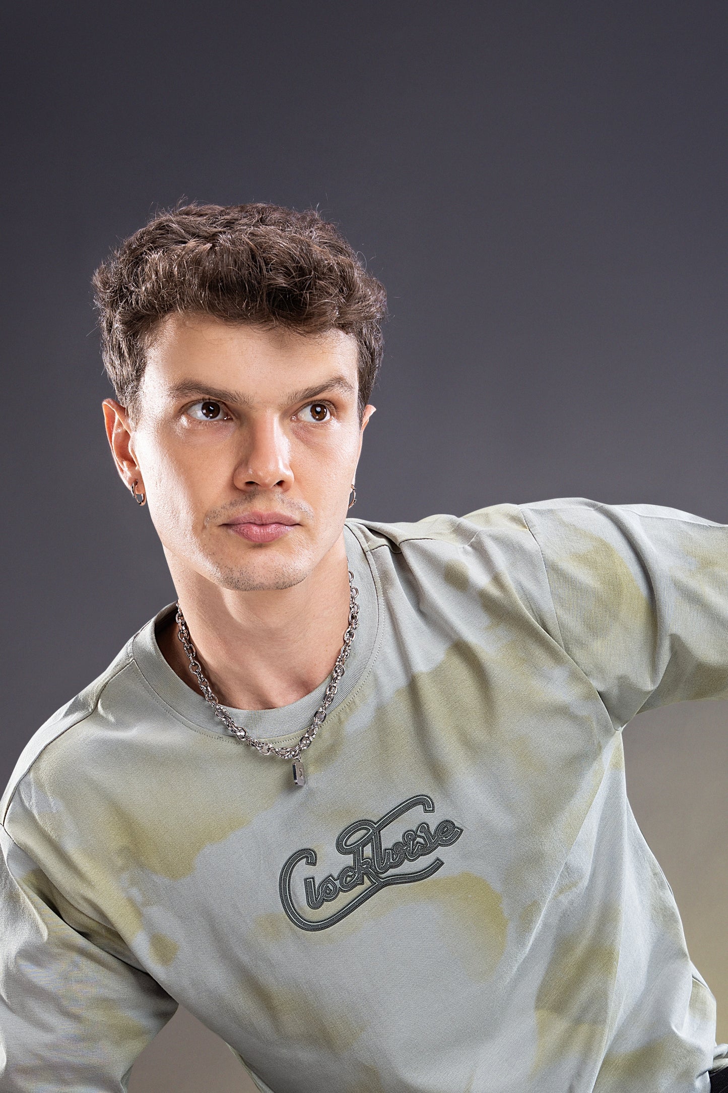 Light Grey - Hustle Oversize T-shirt