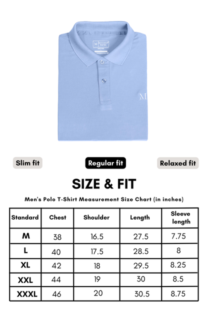 Smart tech polo - Ice Blue Maxzone Clothing