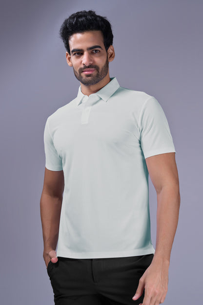 Sky Blue - 2 Button Stitchless Polo