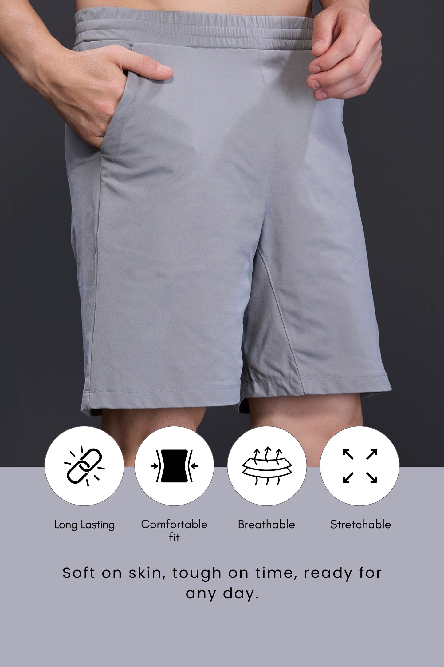 Light Grey - 365 Shorts