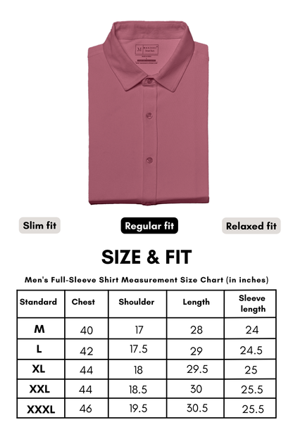 Maroon Smart Tech Full Sleeve Shirt Maxzone Clothing