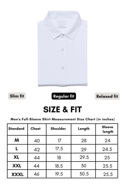 White Smart Tech Full Sleeve Shirt Full Sleeve Shirt Maxzone Clothing