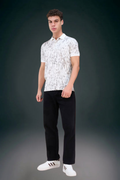 Oyster Cream - Aurelis Aop Polo T-shirt