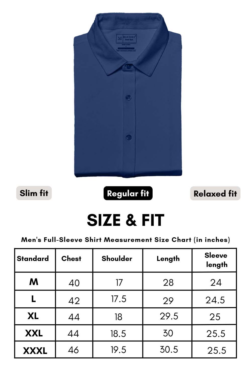 Navy Smart Tech Full Sleeve Shirt Full Sleeve Shirt Maxzone Clothing