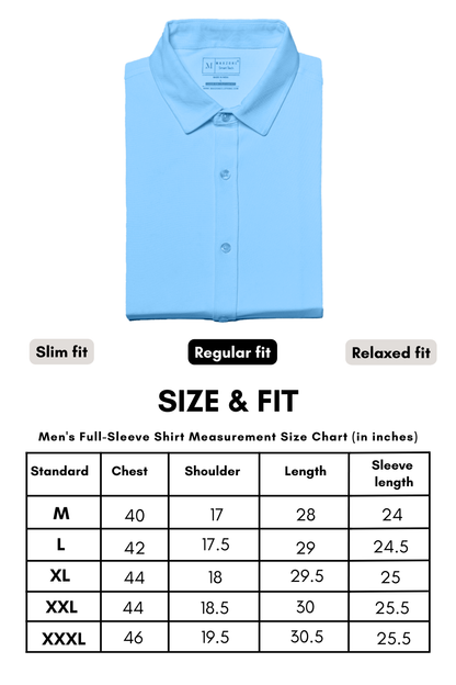 Powder Blue Smart Tech Full Sleeve Shirt Full Sleeve Shirt Maxzone Clothing