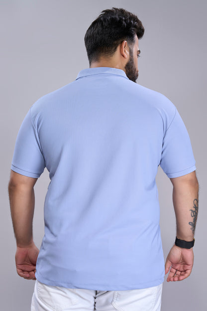 Ice Blue - Smart Tech Polo Plus Size