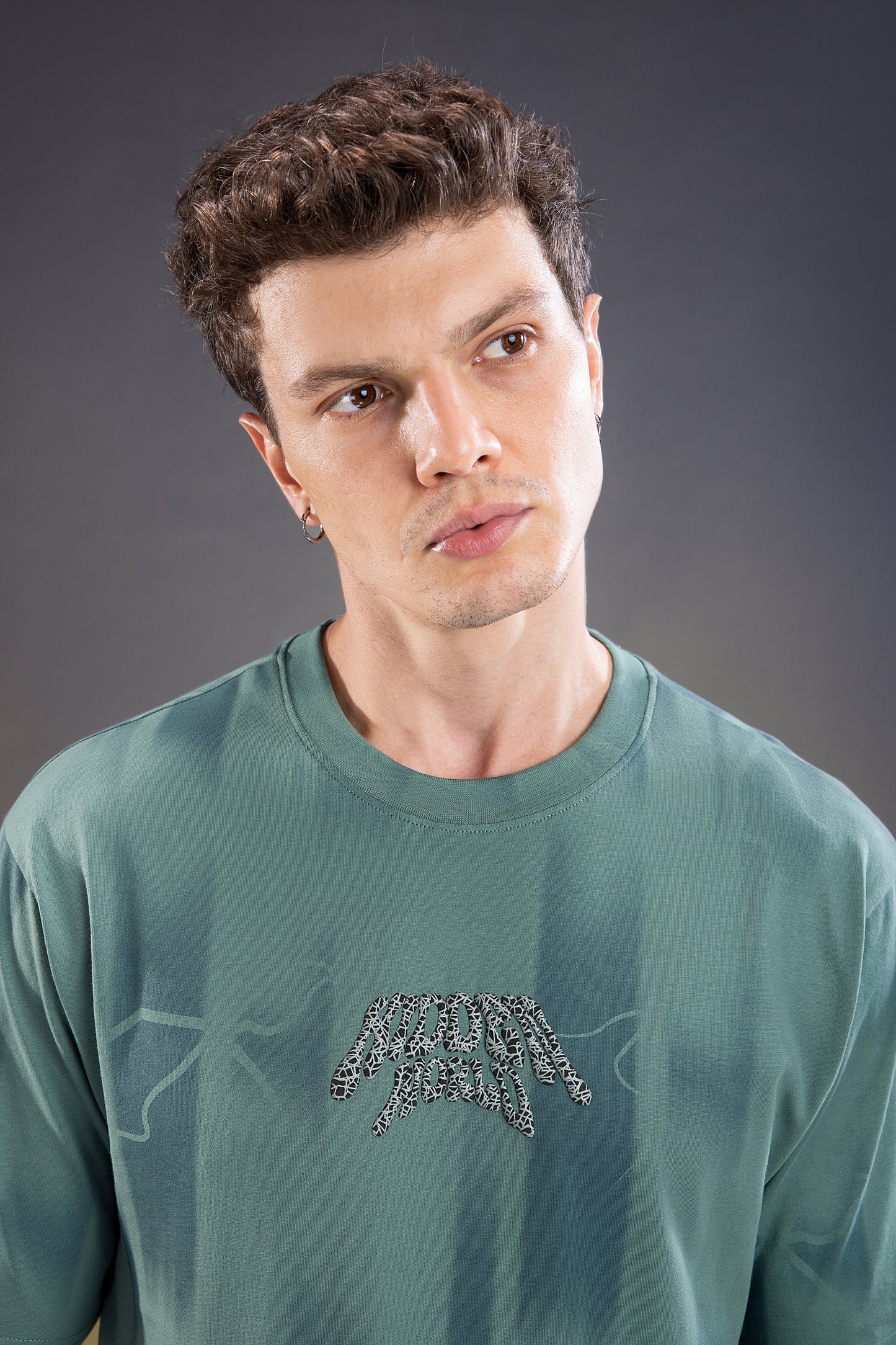 Teal Green - Hustle Oversize T-shirt