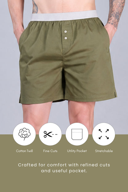 Olive Green - Bare Comfort Boxer