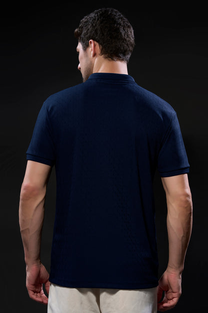 Navy - Structure Knit Smart Tech Polo