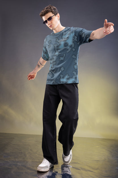 Cool Blue - Hustle Oversize T-shirt